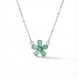 Emerald Green Flower Necklace