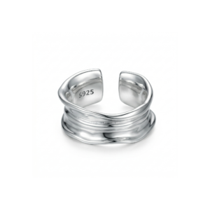 irregular silver ring set s925 adjustable minimalist rings