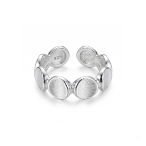 minimalist circle silver ring s925 adjustable open ring