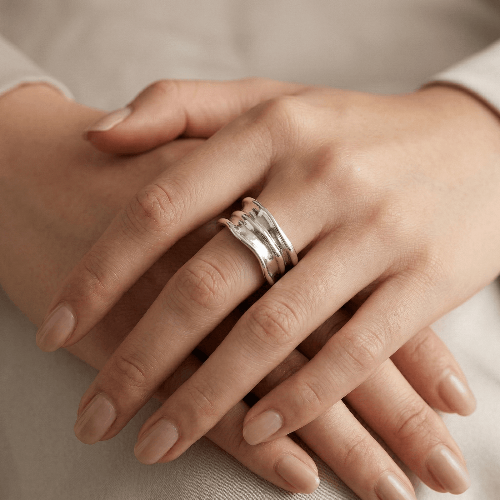 irregular wrinkle ring set – s925 silver adjustable minimalist rings irregular wrinkle ring set – s925 silver adjustable minimalist rings